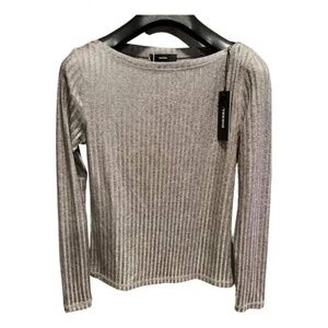 Diesel Metallic Top in Metallic Heather Silver – Vintage – Size S